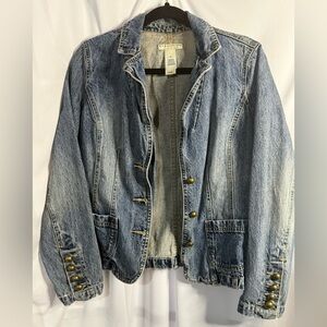 Liz Claiborne Distressed Denim Blazer